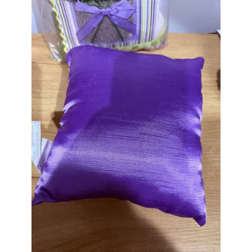 Lavender Floral Sachet Pillow Purple Green Cottage Core D